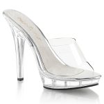 Sandales plateforme transparentes talon 12 cm