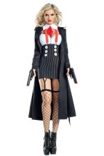 Costume gangster babe pinstripe sexy