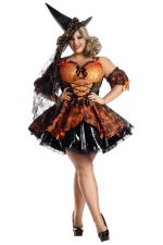 Costume sorcière candy corn grande taille