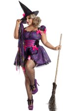Costume sorcière grande taille prise dans sa toile