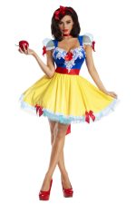 Costume princesse pomme des neiges bleu et jaune