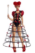 Costume reine cœur en cage sexy