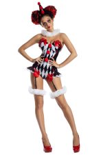 Costume arlequin sombre en lamé à paillettes