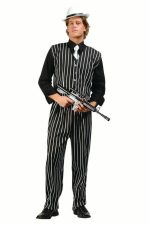 Costume mobster pour homme avec chapeau