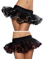 Jupon dentelle bordure ruban tressé