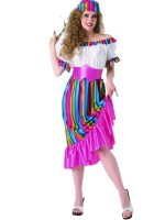 Costume mexicain sexy avec robe et foulard