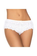 Short blanc à volants sexy