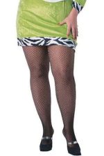 Collant résille grande taille noir