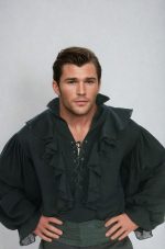 Chemise de pirate homme noire