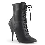 Bottines lacées noires vegan à talon 13 cm