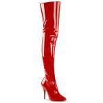 Cuissardes rouges vegan à talon 13 cm