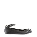 Ballerines vegan noires cloutées à pentagramme