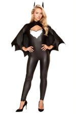 Combinaison Bat Crusader sexy avec cape et serre-tête