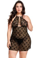 Chemise dentelle marguerite grande taille