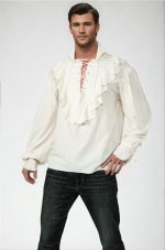 Chemise pirate blanche homme